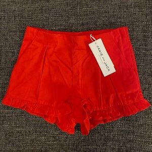 NWT Janie and Jack Red Pleated Ruffle Shorts Toddler Girl Size 3 Years